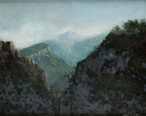 RAFAEL FERNANDEZ DE SOTO , "Paisaje de la sierra del Cadí",