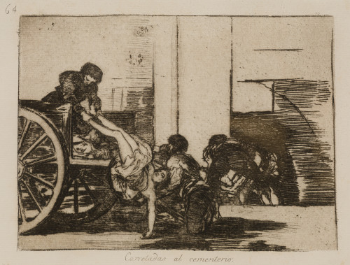 FRANCISCO DE GOYA Y LUCIENTES, "Carretadas en el cementerio