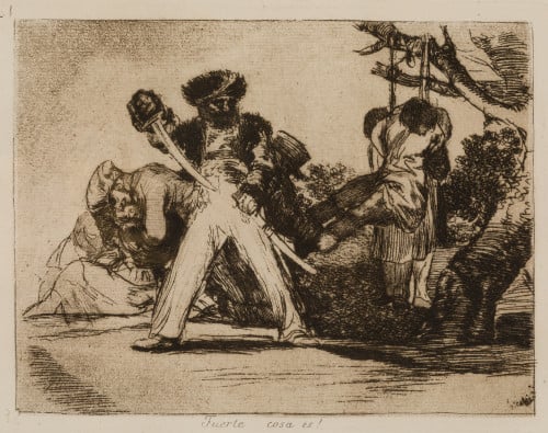 FRANCISCO DE GOYA Y LUCIENTES, "Fuerte cosa es", Aguafuerte