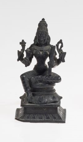 Diosa Vishnu de bronce, India, S.XX