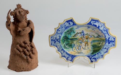 Bacia de ceramica de Talavera, España, pps. S. XX