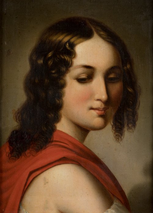 ZOÓ JÁNOS, "Joven", Óleo sobre lienzo