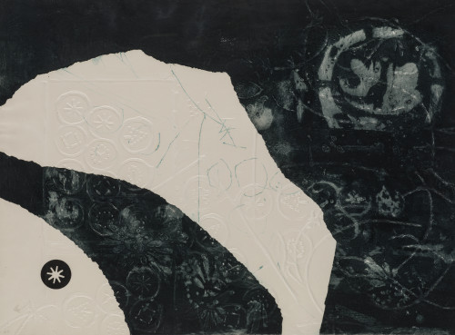 ANTONI CLAVÉ, "Relleus i signes", 1971, Carborundum en colo