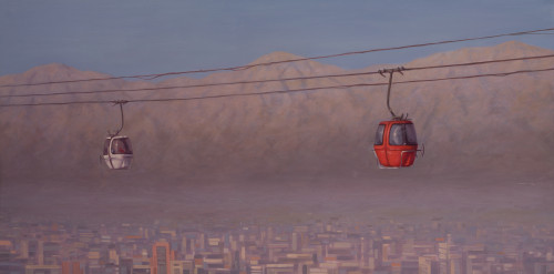 MANUEL  TERÁN, "Santiago, Teleférico y los Andes", 2005, Ól