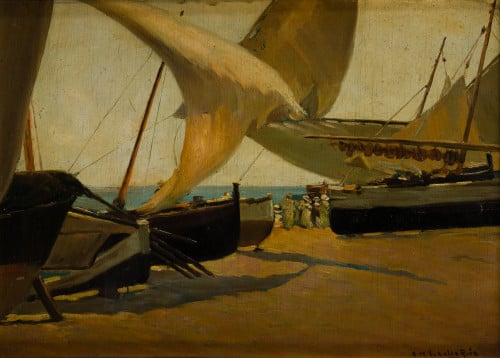 ENRIQUE  MARTÍNEZ-CUBELLS RUIZ, "Barcas varadas en la playa