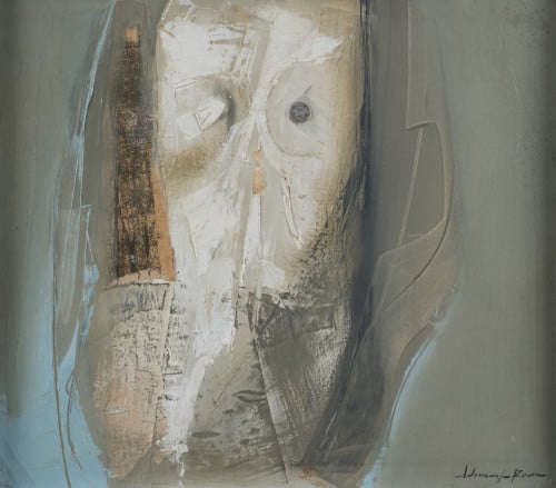 DAMASO RUANO, "Cabeza de profeta", 1967, Óleo sobre lienzo