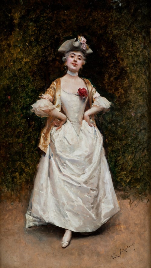 RAIMUNDO DE MADRAZO Y GARRETA, "Aline con atuendo diecioche