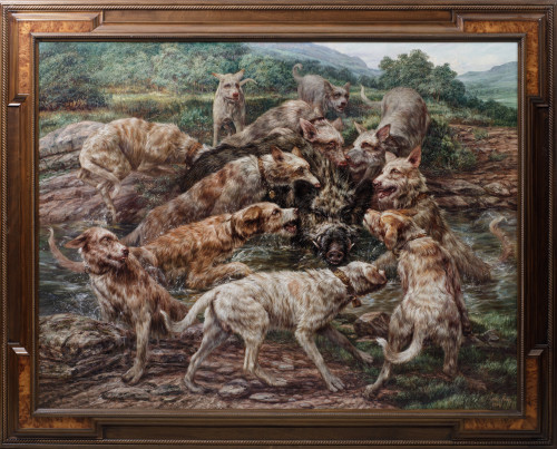 LEÓN  FRÍAS, "Agarre", 1994, Óleo sobre lienzo