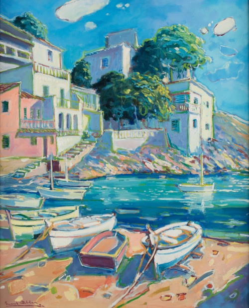 MANUEL  DOBLAS PINTO, "Begur", 1994, Óleo sobre lienzo