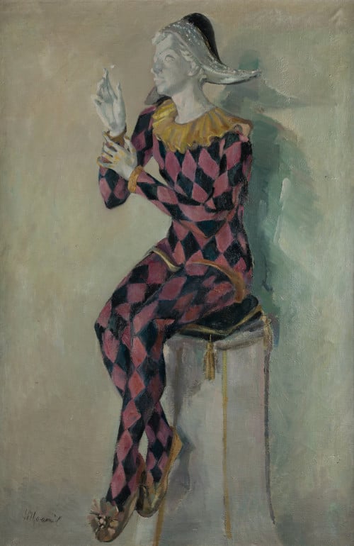 ESPERANZA RUIZ VAZQUEZ, "Arlequín", Óleo sobre lienzo