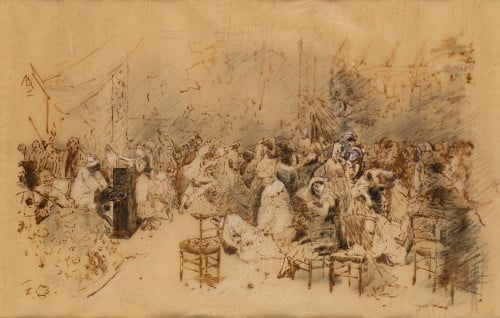 RAIMUNDO DE MADRAZO Y GARRETA, "El Baile", 1789, Dibujo a l