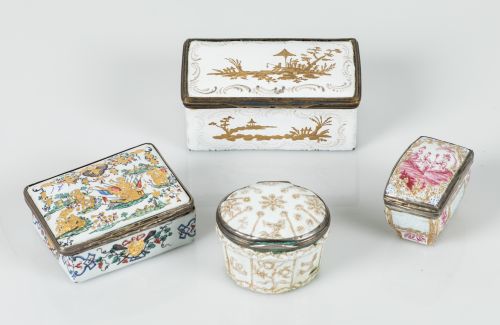 Lote cuatro snuff boxes XVIII Alemania