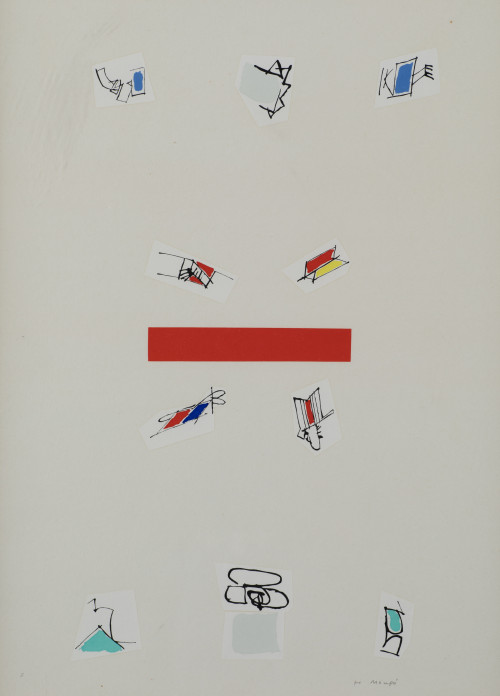 MANUEL HERNÁNDEZ MOMPÓ, "Van y vienen. Una calle...", 1971