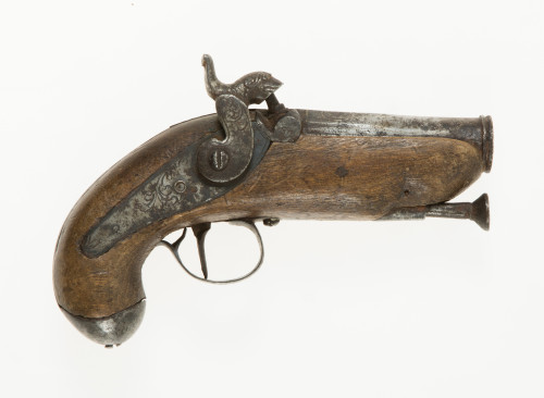 Pistola de bolsillo de pistón, España, S.XIX