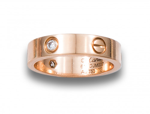 SORTIJA LOVE CARTIER DE ORO ROSA Y DIAMANTES