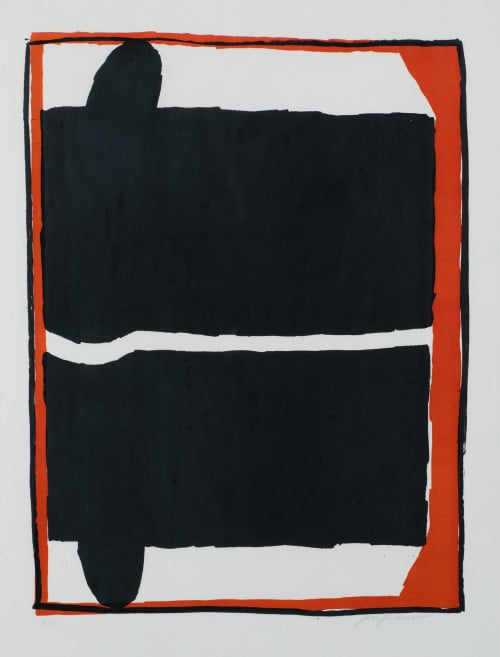 JOSÉ GUERRERO, "Rojo y negro", 1975, Litografía