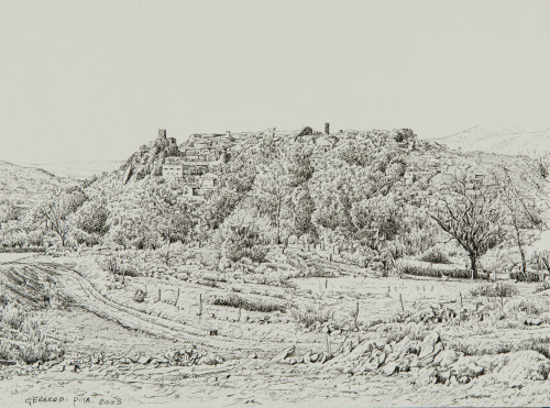 GERARDO PITA, "Paisaje con pueblo", 2003