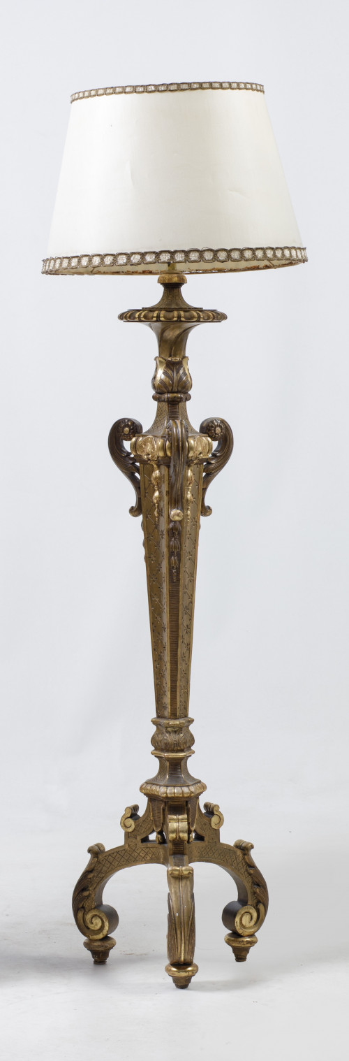 Floor lamp in the shape of a torch, Spain, 20th century