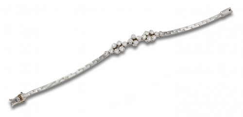 PULSERA DE DIAMANTES, EN ORO BLANCO