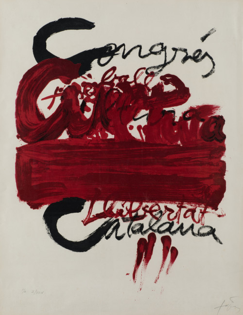 ANTONI TÀPIES, "Confreso de Cultura Catalana, Barcelona", 1