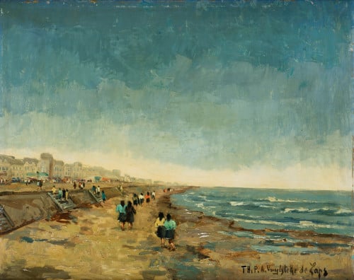 THÉODORE PAUL ANTOINE VUYLSTEKE DE LAPS , "Vista de playa d