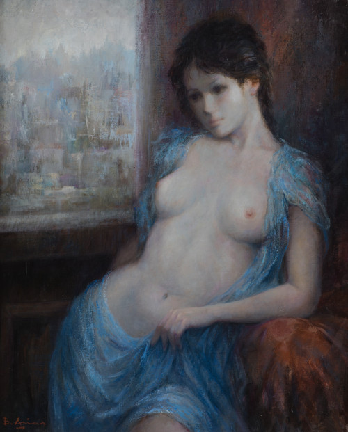 JORGE BARRIGA ARIAS, "Figura", Óleo sobre lienzo