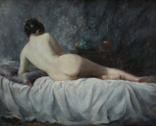 JORGE BARRIGA ARIAS, "Desnudo (espalda)", 1990, Óleo sobre 