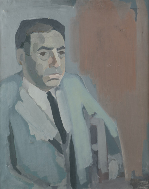 CONSTANTINO GRANDÍO, "Retrato de Santiago", 1960, Óleo sobr