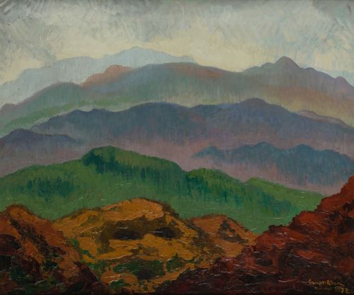 FRANCISCO CAMPS RIBERA, "Paisaje de México", 1972, Óleo sob