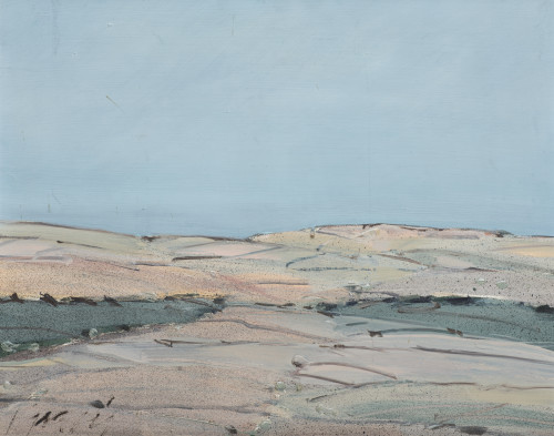 JUAN GARCÉS, "Paisaje", Óleo sobre tablex