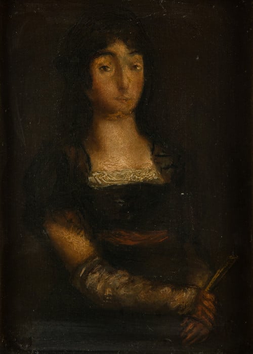 ESCUELA ESPAÑOLA, "Retrato de dama"