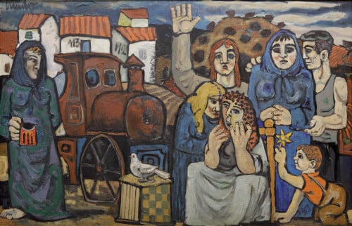 EDUARDO ÚRCULO, "La España Carpetovetónica", 1960, Óleo sob