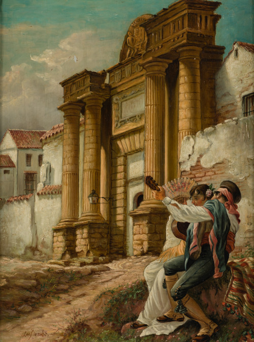 LUIS DE PEREDA, "Galanteo en la Puerta del Puente, Córdoba"