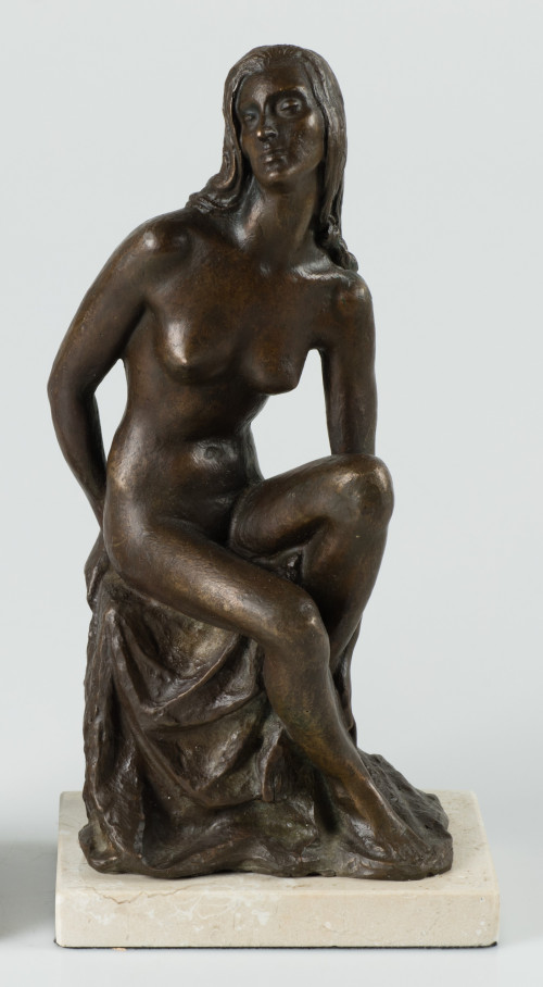 JUAN DE ÁVALOS, "Desnudo femenino", Escultura en bronce