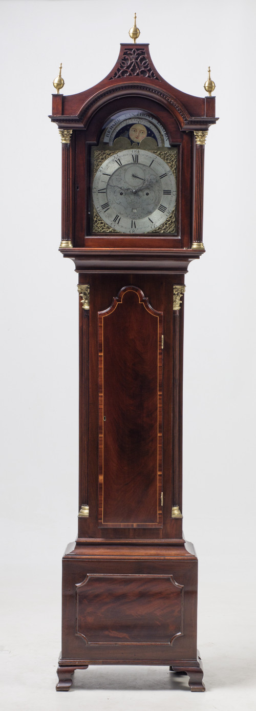 Reloj Chippendale "grandfather", Richard Ganthony, Londres,