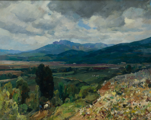 RAMÓN  BARNADAS FABREGAS, "Punta de Fajol, Olot", 1955