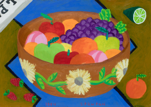 PHILLIP STANTON, "Bodegón de frutas", 1994, Acrílico sobre 