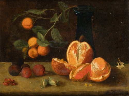 WILLIAM DUFFIELD, "Bodegón con naranjas"