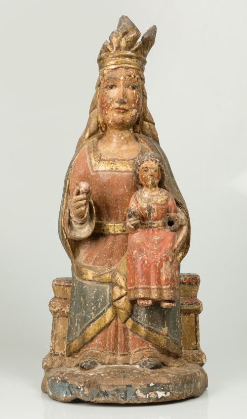 ESCUELA CASTELLANO-LEONESA  S. XIV, "Virgen en Magestad", T