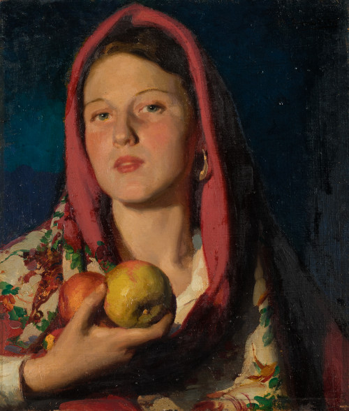 MANUEL  BENEDITO VIVES, "Manzanas", 1927, Óleo sobre lienzo