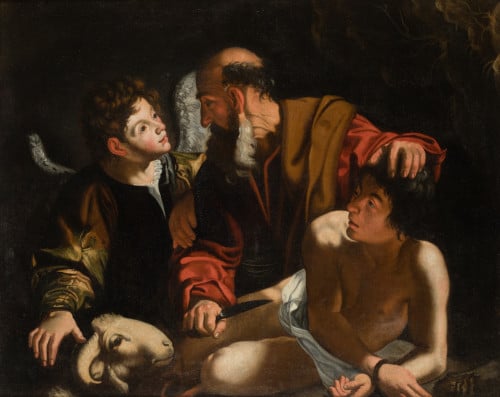 SEGUIDOR DE MICHELANGELO MERISI DA CARAVAGGIO , "Sacrificio