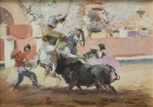 ANTONIO CASERO, "Picando al toro", 1933