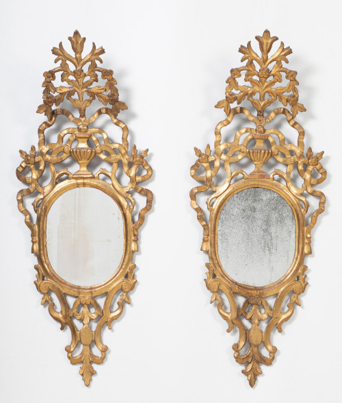 Pair of baroque cornucopias, 19th century