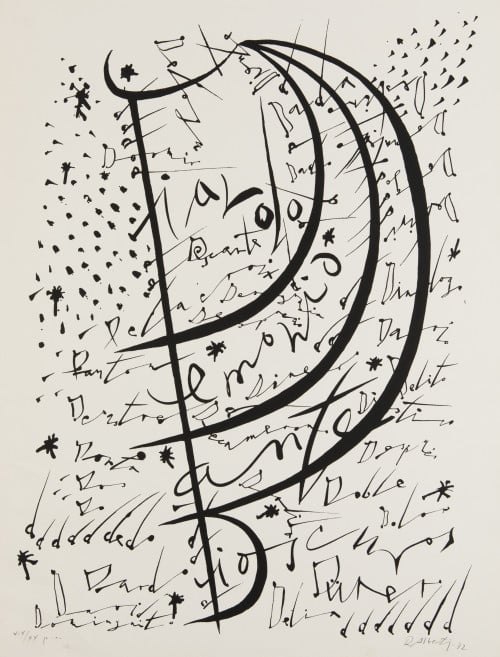 RAFAEL  ALBERTI , “Letra D en blanco y negro”, 1972