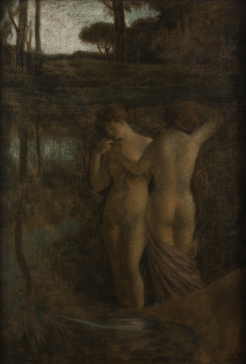 ÉMILE-RENÉ MÉNARD, "Las bañistas", c. 1912, Pastel sobre li