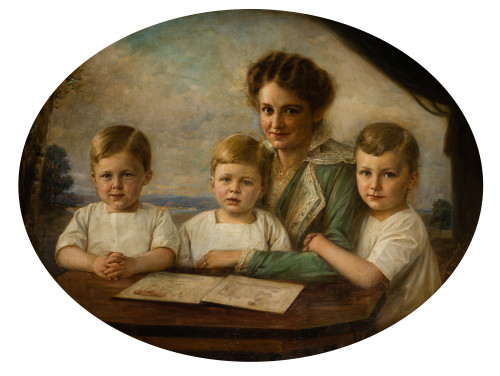 ESCUELA ALEMANA, "Retrato de familia", 1917