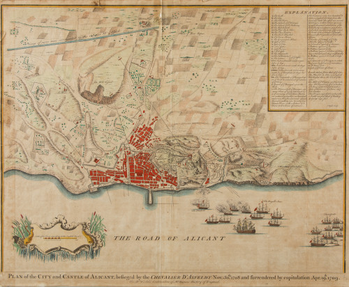 ISAAC BASIRE, "Plan de la ciudad y castillo de Alicante", G