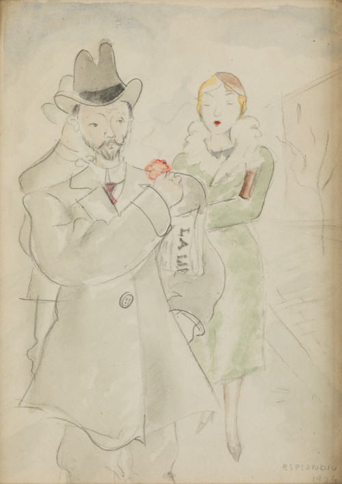 JUAN  ESPLANDIU, "Pareja", 1934