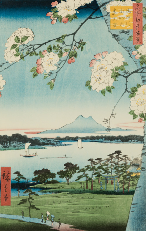 UTAGAWA HIROSHIGE, "Pareja de paisajes japoneses"