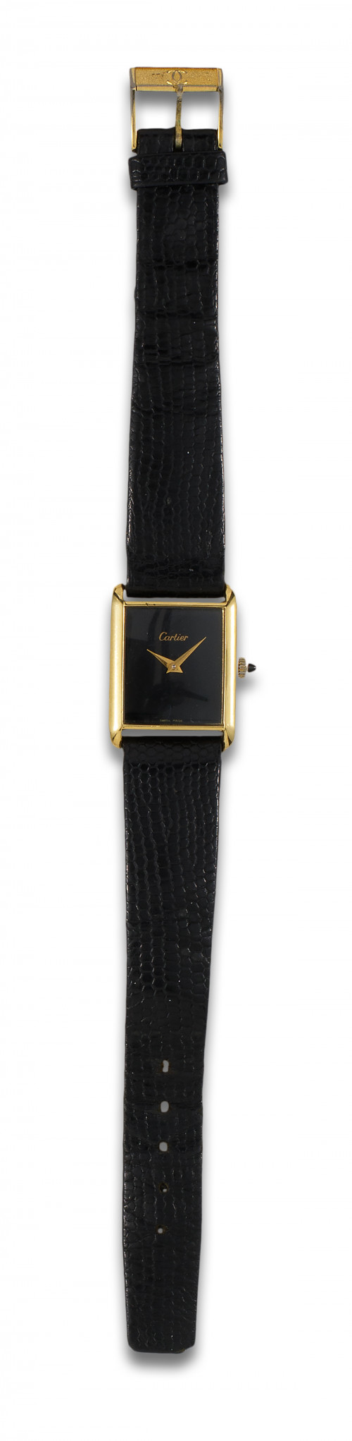 RELOJ DE PULSERA CARTIER TANK LAMINADO EN ORO